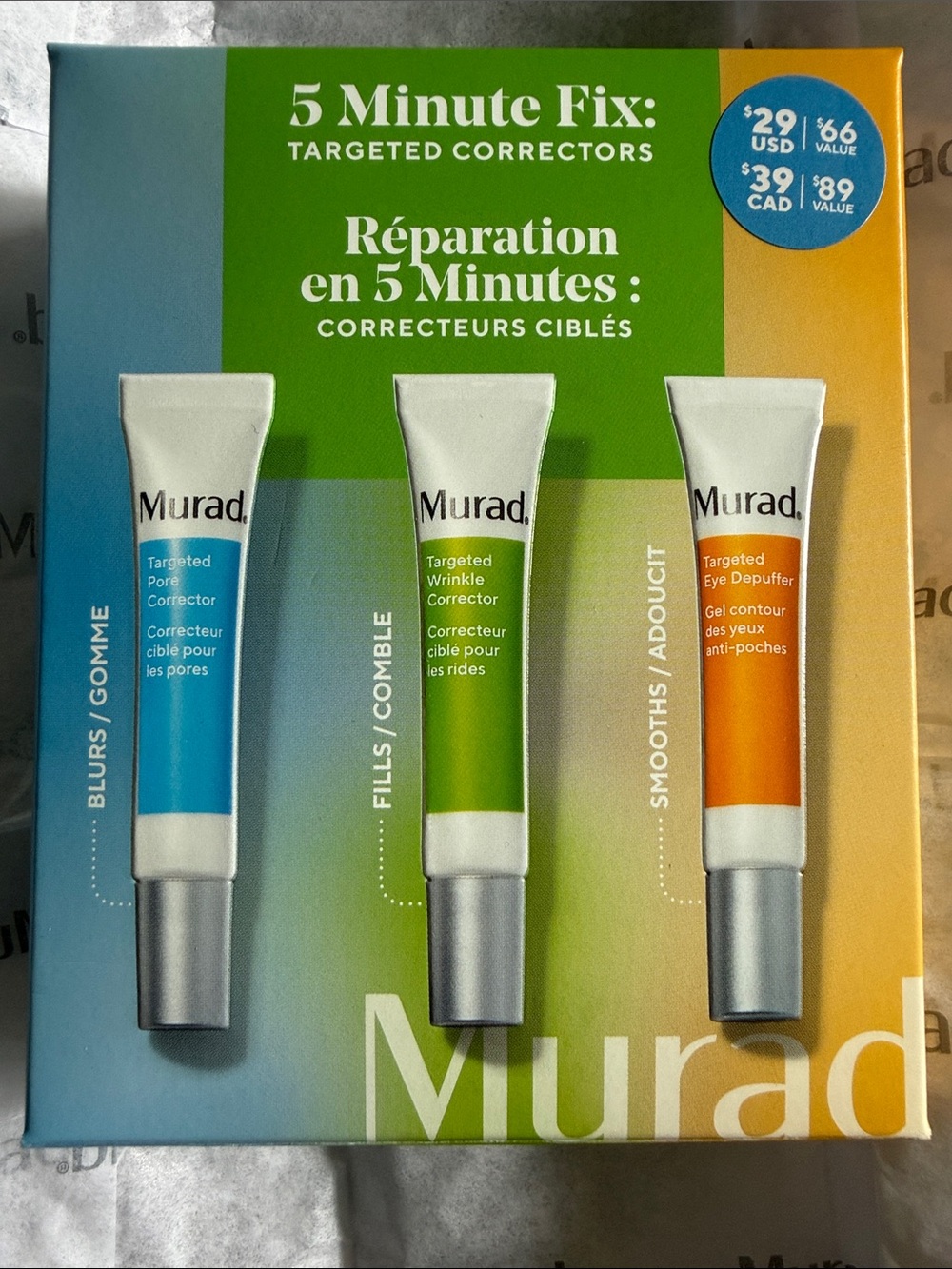 Murad 5 Minute Fix Targeted Correctors  Pore Corrector, Eye Depuffer & Wrinkle